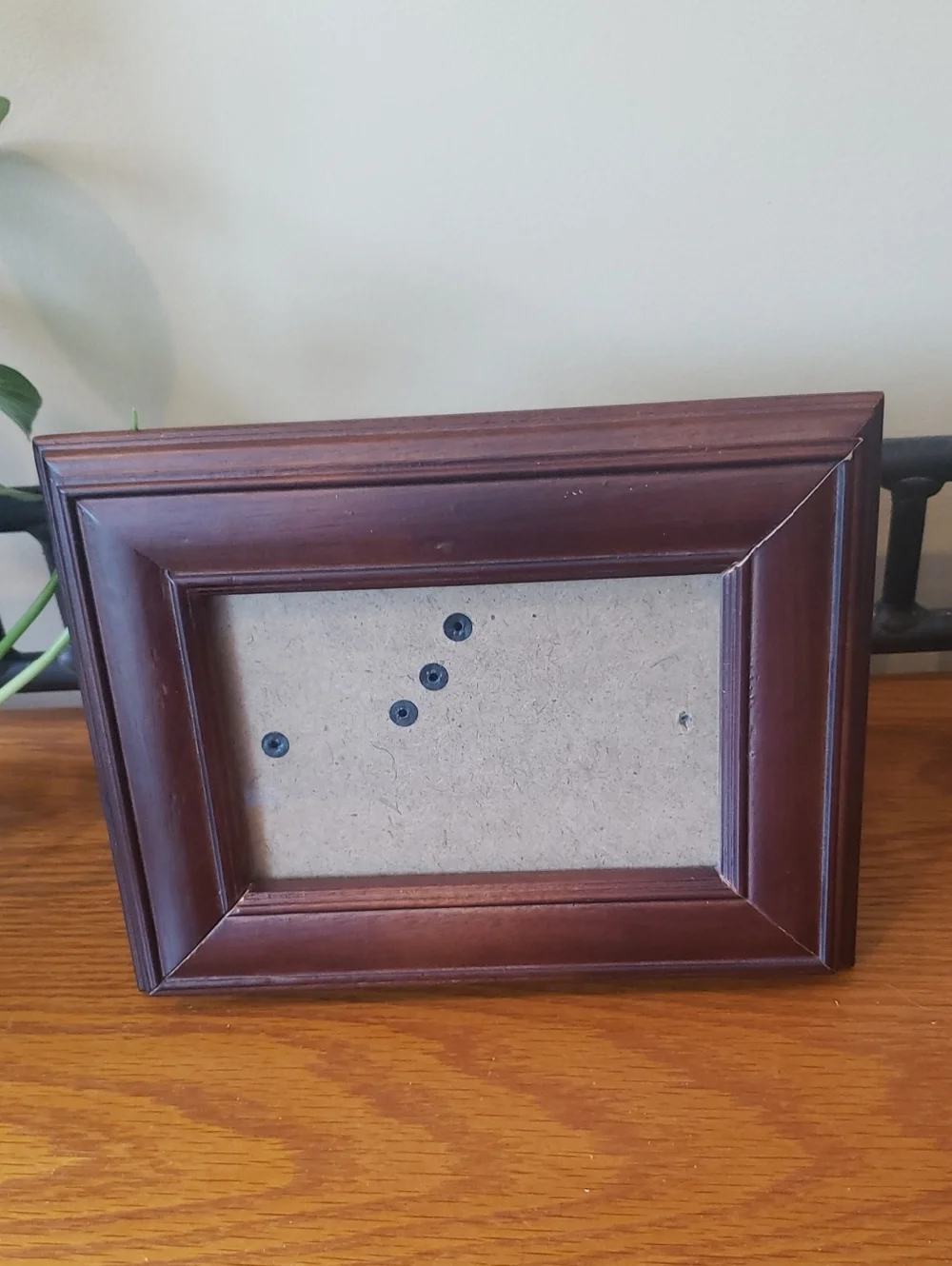 Vtg (2) Brown & Brown/Gold Picture Frame Set - Holds 4x6 Photos